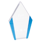 Pentagon Blue Sided Acrylic