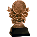 Antique Gold Ribbon Logo Holder Resin