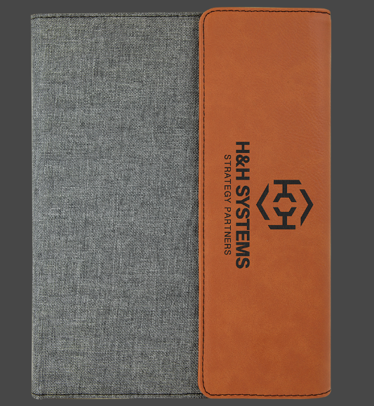 Customized Leather Portfolio with Flap