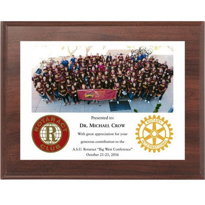 8" x 10" Cherry Finish Plaque w/ Full Color Sublimated Imprint